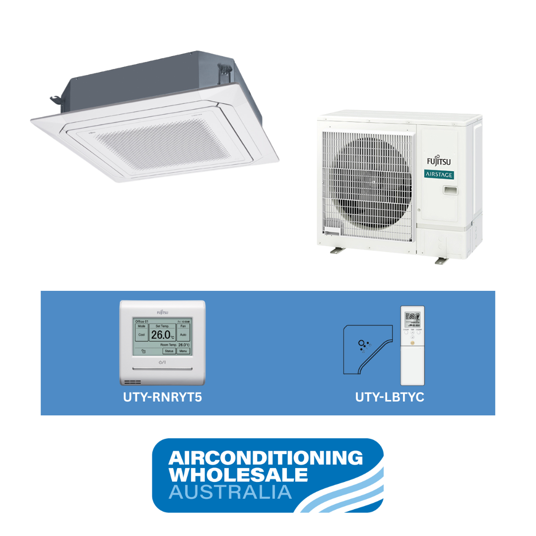Fujitsu 8.5kW Circular Flow Single Phase Cassette - R32