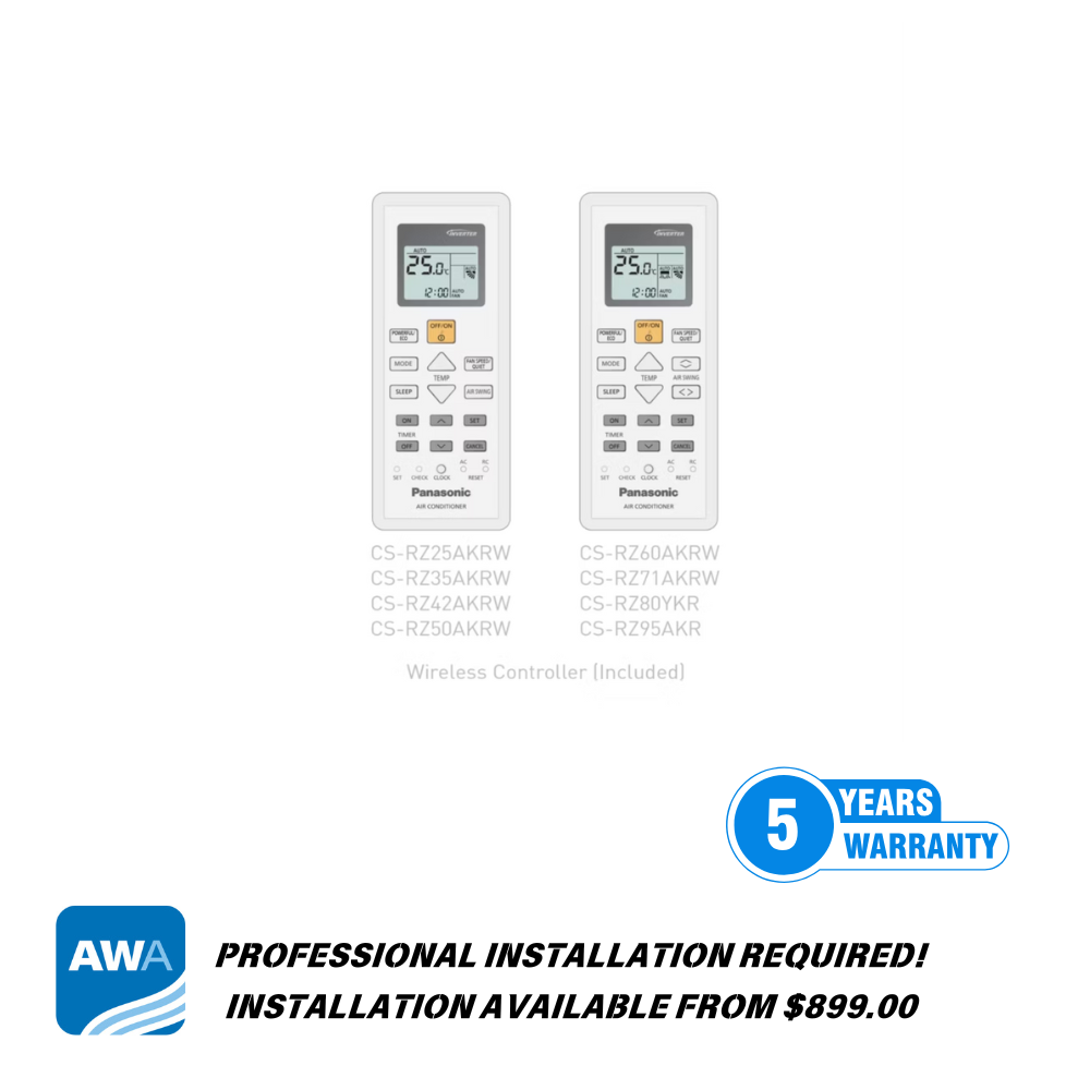 Panasonic 2.5kW Standard Split System